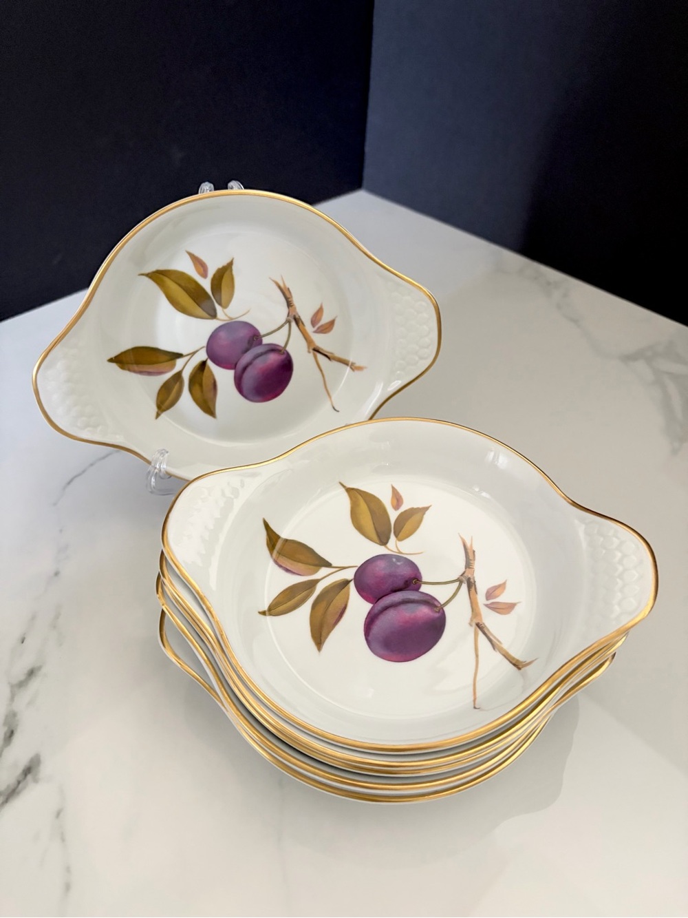 SET of 6 Evesham Individual Au Gratin Dishes by Royal Worcester